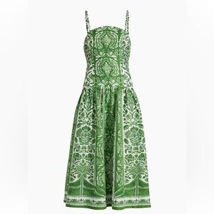 Farm Rio Green Floral Women's Dress